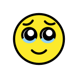 Лице, което сдържа сълзите си - OpenMoji
