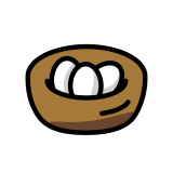 Гнездо с яйца - OpenMoji