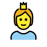 Човек с корона - OpenMoji