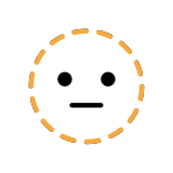 Лице с пунктир - OpenMoji