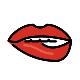 Прехапана устна - OpenMoji