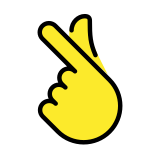 Ръка с преплетени палец и показалец - OpenMoji