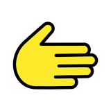 Сочеща надясно ръка - OpenMoji