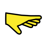 Ръка с длан надолу - OpenMoji