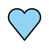 Светлосиньо сърце - OpenMoji