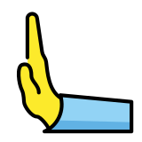 Натискаща наляво ръка - OpenMoji
