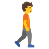Пешеходец: в посока надясно - Noto Color Emoji