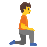 Коленичил човек: в посока надясно - Noto Color Emoji