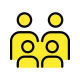 Семейство: възрастен, възрастен, дете, дете - OpenMoji