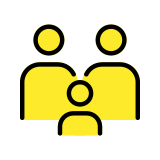 Семейство: възрастен, възрастен, дете - OpenMoji