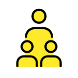 Семейство: възрастен, дете, дете - OpenMoji