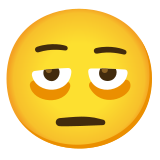 Лице с торбички под очите - Noto Color Emoji