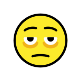 Лице с торбички под очите - OpenMoji