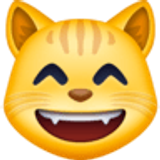Ухилено котешко лице с усмихнати очи - Facebook
