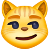 Котешко лице с изкривена усмивка - Facebook