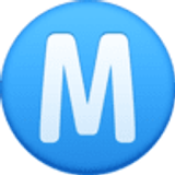 Буква „M“ в кръг - Facebook