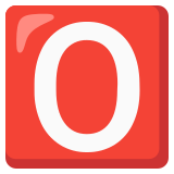 Квадрат с „0“ (кръвна група) - Noto Color Emoji