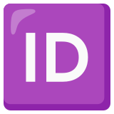 „ID“ в квадрат - Noto Color Emoji