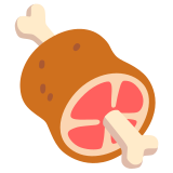 Месо с кост - Noto Color Emoji