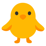 Пиленце, гледано отпред - Noto Color Emoji