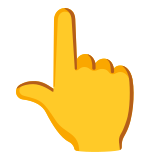 Показалец, сочещ нагоре - Noto Color Emoji