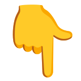 Показалец, сочещ надолу - Noto Color Emoji