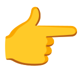 Показалец, сочещ надясно - Noto Color Emoji