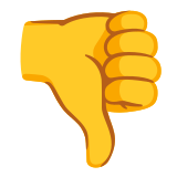 Палец надолу - Noto Color Emoji