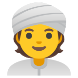 Човек с тюрбан - Noto Color Emoji