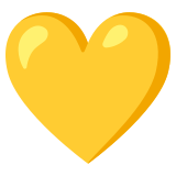 Жълто сърце - Noto Color Emoji