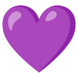 Лилаво сърце - Noto Color Emoji