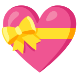Сърце с панделка - Noto Color Emoji