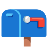 Затворена пощенска кутия със спуснато флагче - Noto Color Emoji
