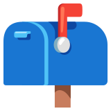 Затворена пощенска кутия с вдигнато флагче - Noto Color Emoji