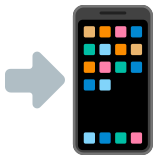 Мобилен телефон със стрелка - Noto Color Emoji