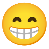 Сияещо лице с усмихващи се очи - Noto Color Emoji