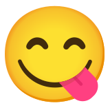 Лице, наслаждаващо се на вкусна храна - Noto Color Emoji
