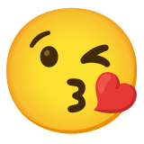 Лице, пращащо въздушна целувка - Noto Color Emoji