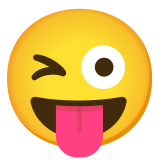Намигащо и плезещо се лице - Noto Color Emoji