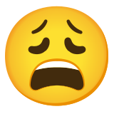 Изтощено лице - Noto Color Emoji