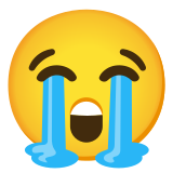 Силно плачещо лице - Noto Color Emoji