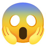 Лице, крещящо от страх - Noto Color Emoji