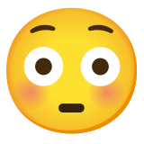 Изчервено лице - Noto Color Emoji