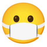 Лице с медицинска маска - Noto Color Emoji
