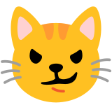 Котешко лице с изкривена усмивка - Noto Color Emoji