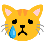 Плачещо котешко лице - Noto Color Emoji