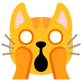 Изтощено котешко лице - Noto Color Emoji