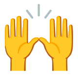 Човек с вдигнати ръце - Noto Color Emoji
