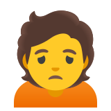 Намръщен човек - Noto Color Emoji