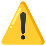 Предупредителен знак - Noto Color Emoji